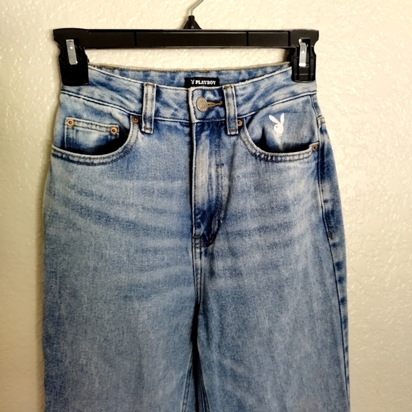 Playboy By PacSun Light Blue Back Slash Boyfriend Jeans sz 23 - Picture 3 of 8